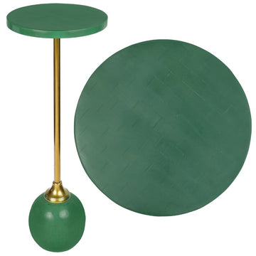 Evelyn 26" Modern Glam Metal/Resin Mosaic Pedestal Drink Table
